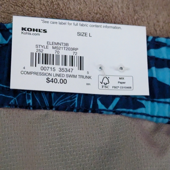 Men's Sonoma Goods For Life Swimming Trunks Size Large - Picture 14 of 16